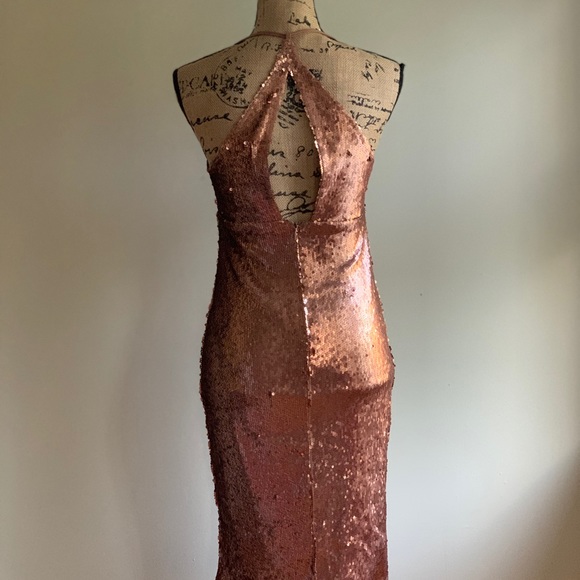 Nasty Gal Rose Gold sequin dress size 4 - Picture 3 of 16